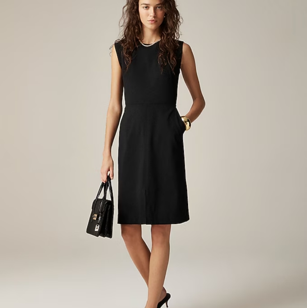J Crew New Resume dress in Italian wool blend CD369 NWT Size 0 NWT Black
